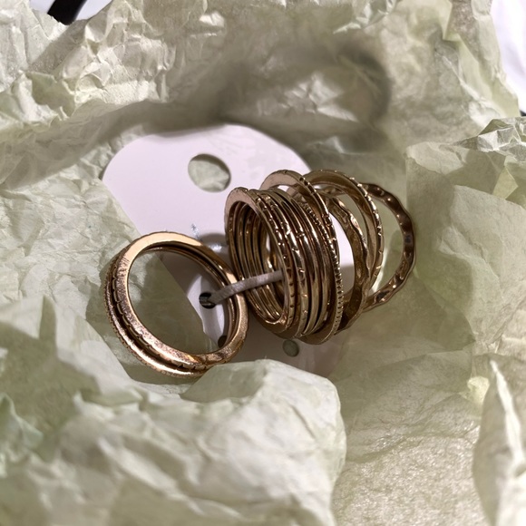 Aldo Gold Ring Set - Picture 2 of 3